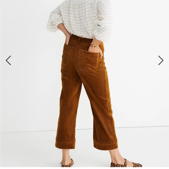 Madewell slim Emmett wide leg crop corduroy Pants - Picture 2 of 6